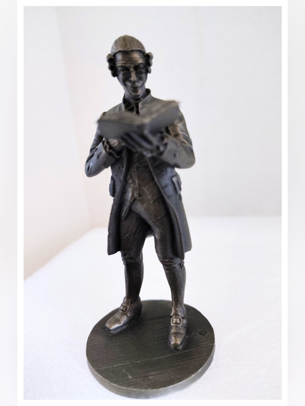 VINTAGE (1974) The Franklin Mint 'The Schoolmaster' Fine Pewter - 4" Tall